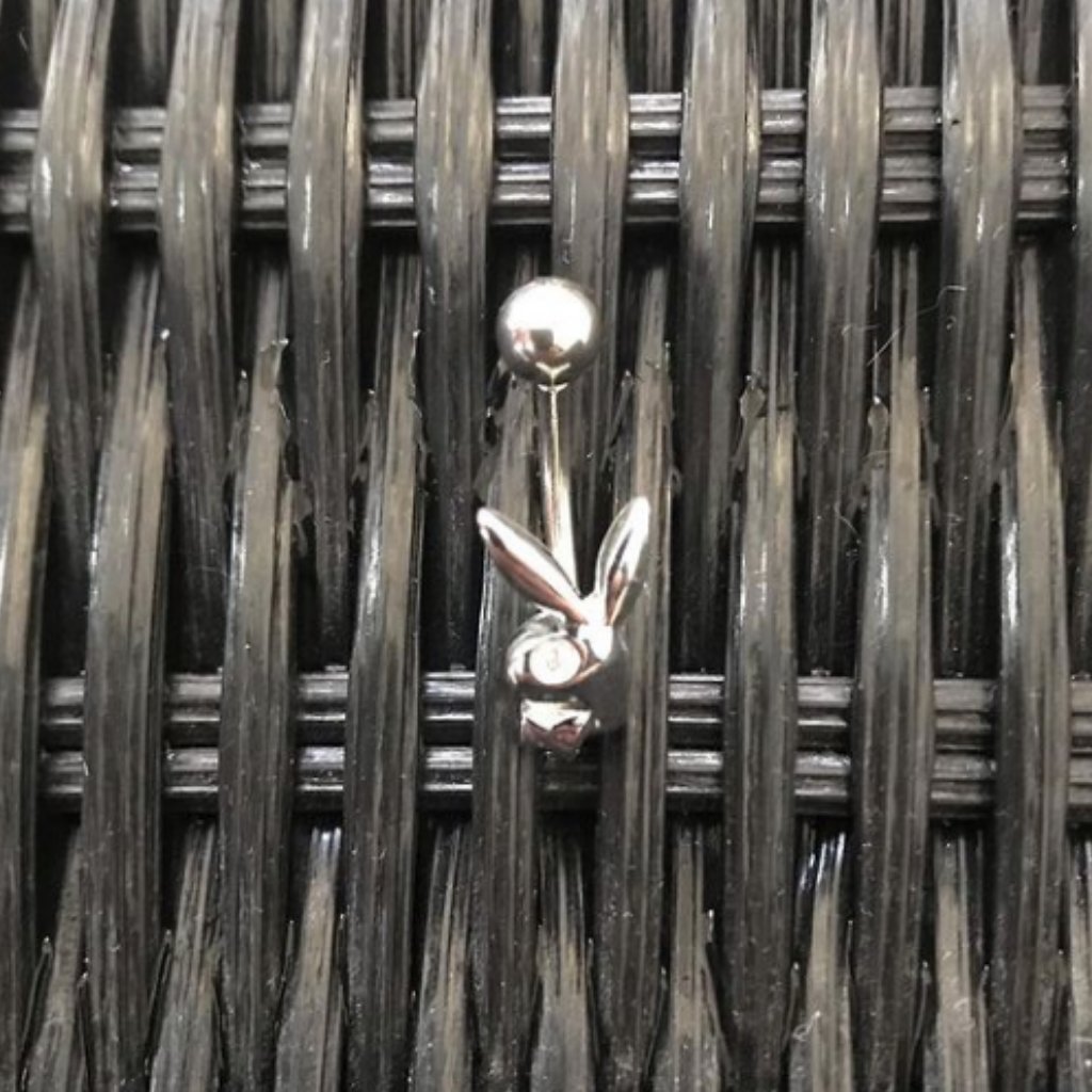 Playboy Sterling Silver Belly Button Navel Ring Jewelry 50$